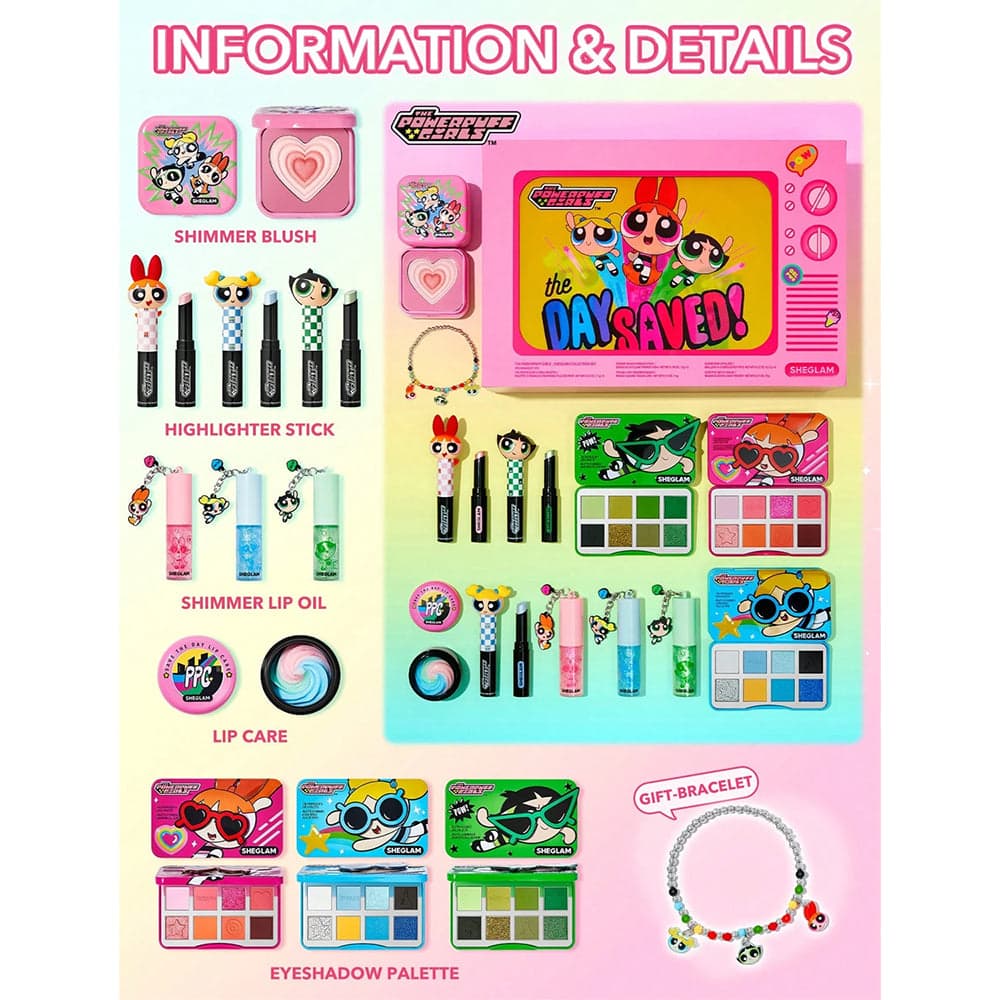The Powerpuff Girls X SHEGLAM Collection Set