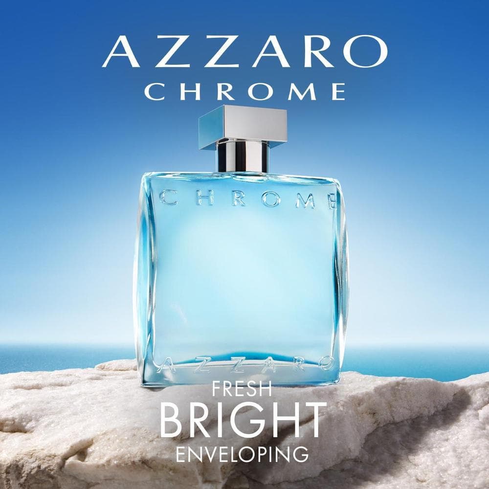 Azzaro Chrome Eau de Toilette Fresh Aquatic Mens Cologne