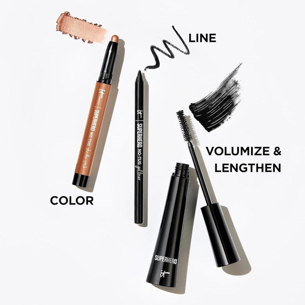 Máscara De Pestañas IT Cosmetics Superhéroe, Voluminizadora Y Alargadora Negra