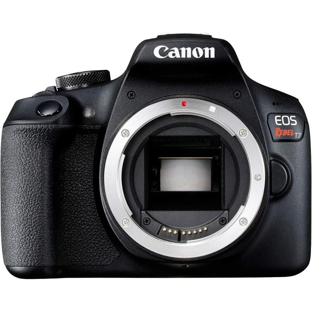 Canon EOS Rebel T7 Cámara DSLR con lente de 18-55mm, Wi-Fi, sensor CMOS de 24.1 MP, procesador DIGIC 4+ y videos Full HD
