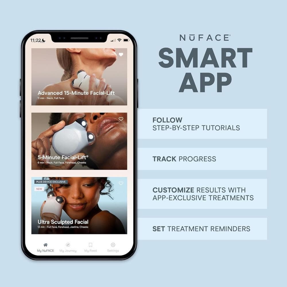 NuFACE MINI+ Kit De Dispositivo Facial De Microcorriente Para Esculpir, Levantar Y Tonificar La Piel, Aprobado Por La FDA