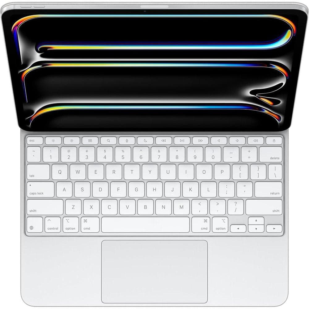 Apple Funda con teclado mágico para iPad Pro con trackpad integrado y fila de funciones, en color blanco