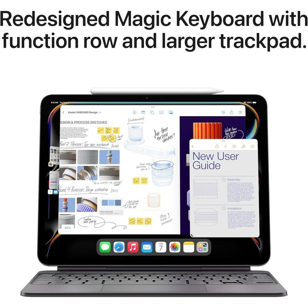 Funda con teclado mágico Apple para iPad Pro M4, experiencia de escritura excepcional, trackpad, teclas retroiluminadas, negro