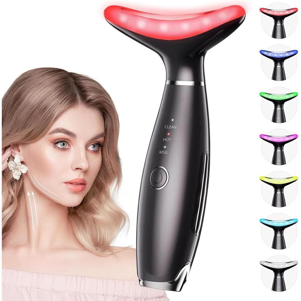 Máquinas Galvánicas de Colores: Terapia de Luz Roja para Cara y Cuello, Masajeador Facial contra Arrugas y Doble Mentón