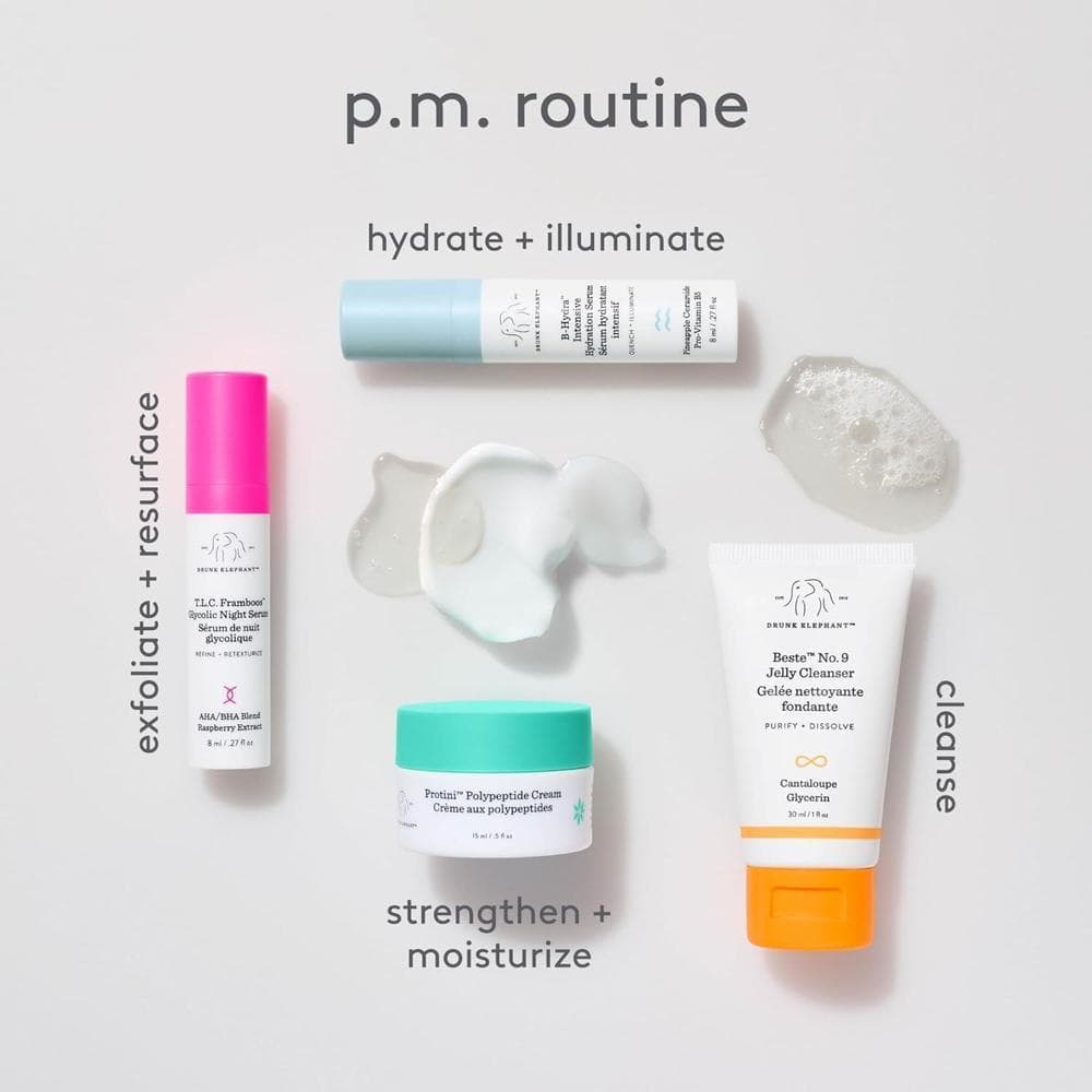 Drunk Elephant The Littles Kit: 5 esenciales AM y PM de viaje, cuidado clínico limpio y libre de crueldad