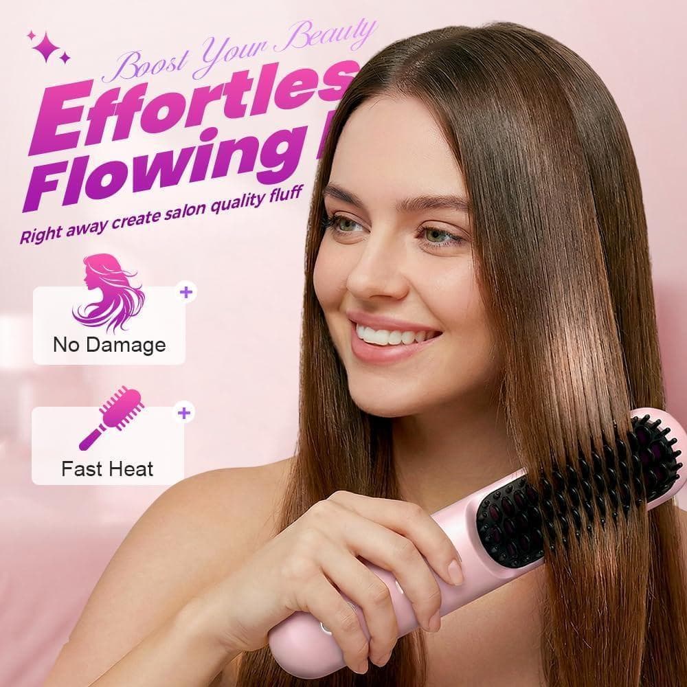 Go Brush - Pro inalámbrico con calor rápido, 3 ajustes de temperatura, cuidado iónico y cerámico, USB-C recargable